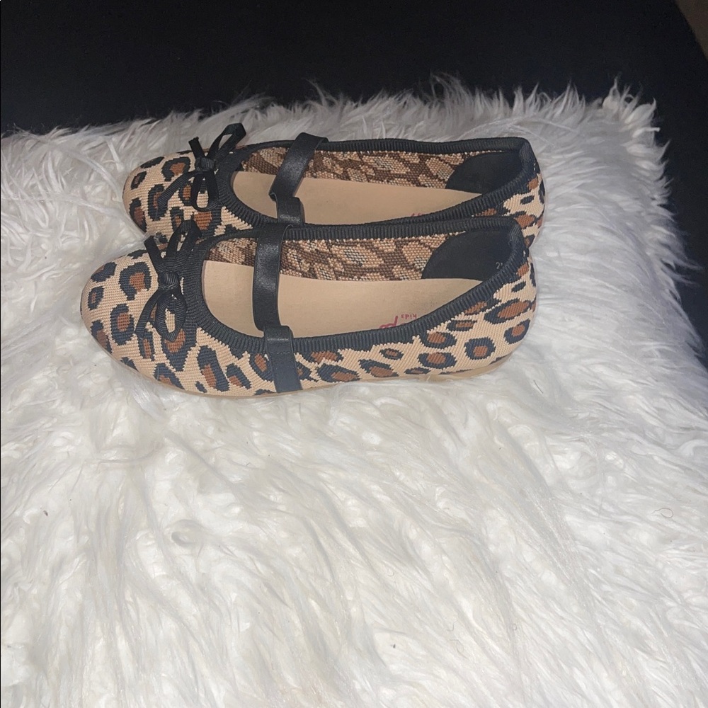 Jellypop Leopard Flats with Black Trim